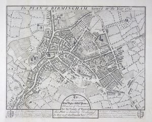 Plan of Birmingham by William Westley